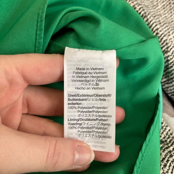 J. Crew Top Womens Sz 4 Green Scalloped Neck Cami Tank Adj Racerback Straps - Picture 6 of 8